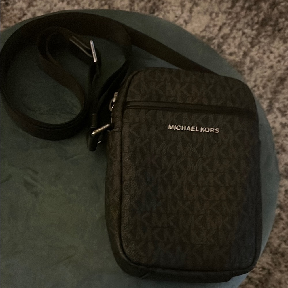 Michael Kors Black Messenger Bag with Adjustable Strap